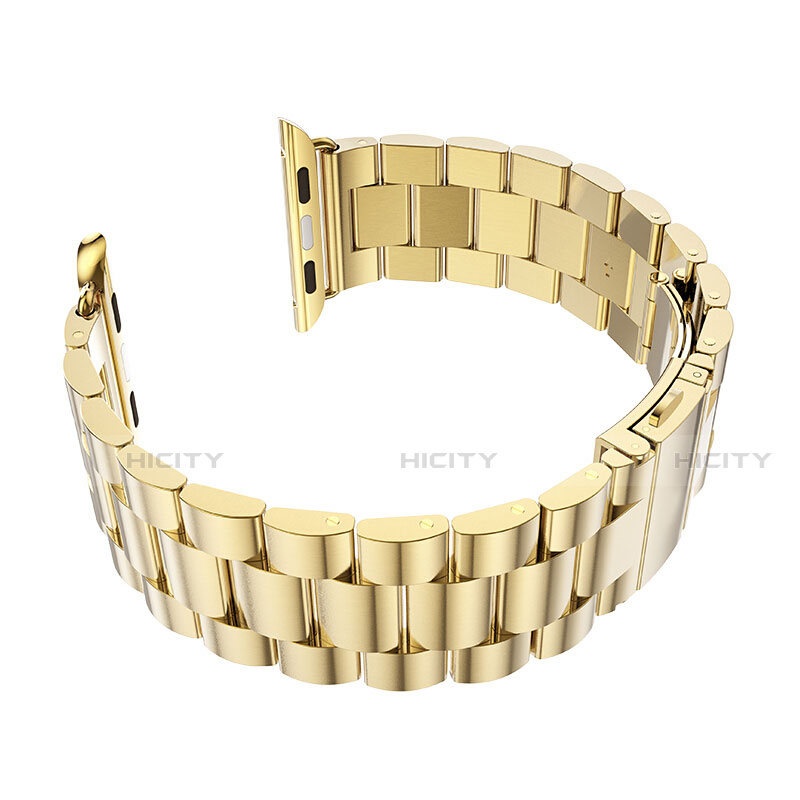 Bracelet Metal Acier Inoxydable pour Apple iWatch 5 40mm Or Plus