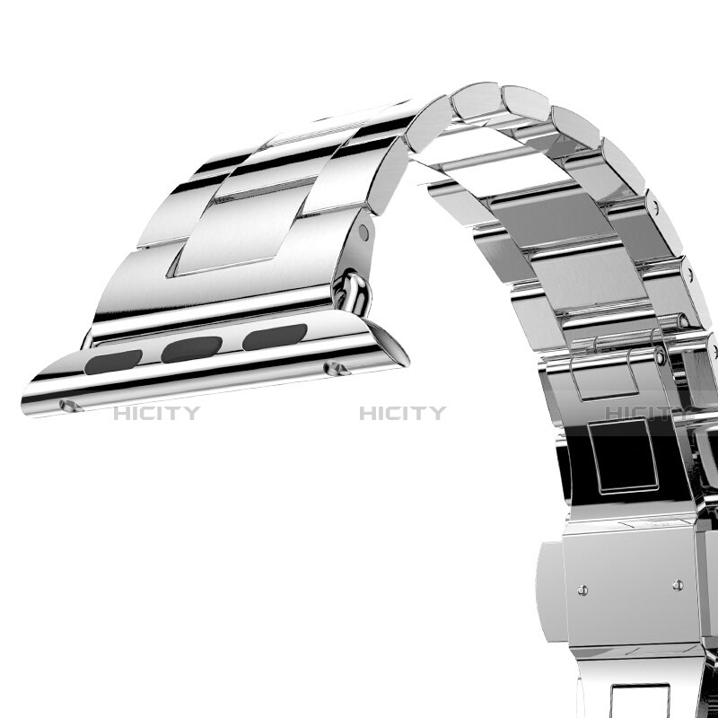 Bracelet Metal Acier Inoxydable pour Apple iWatch 5 44mm Argent Plus