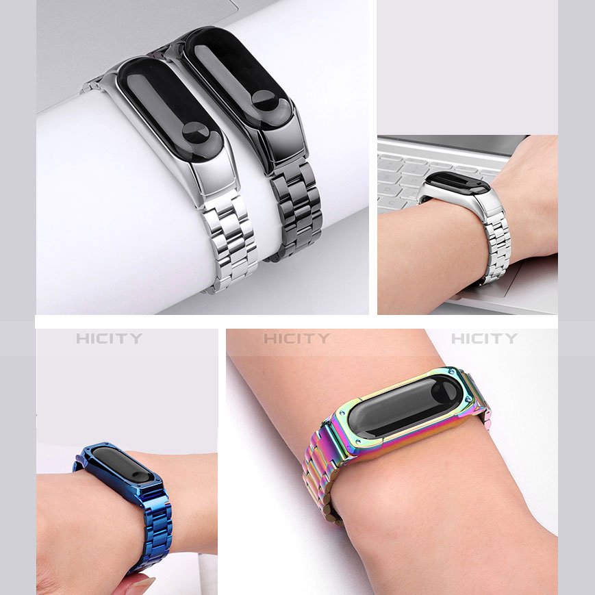 Bracelet Metal Acier Inoxydable pour Xiaomi Mi Band 3 Plus