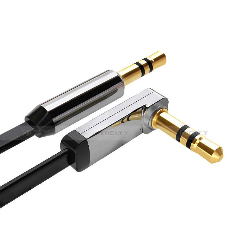 Cable Auxiliaire Audio Stereo Jack 3.5mm Male vers Male A02 Noir Plus