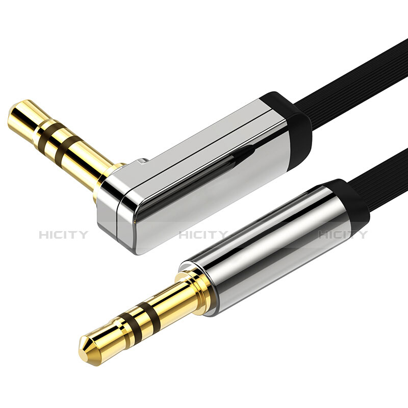 Cable Auxiliaire Audio Stereo Jack 3.5mm Male vers Male A02 Noir Plus