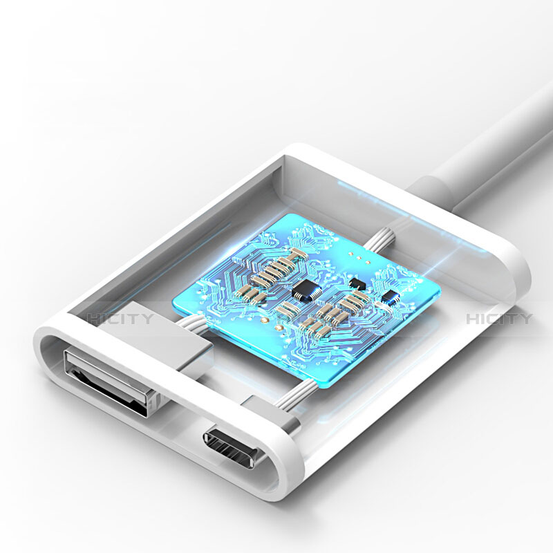 Cable Lightning vers USB OTG H01 pour Apple iPad Air 2 Blanc Plus