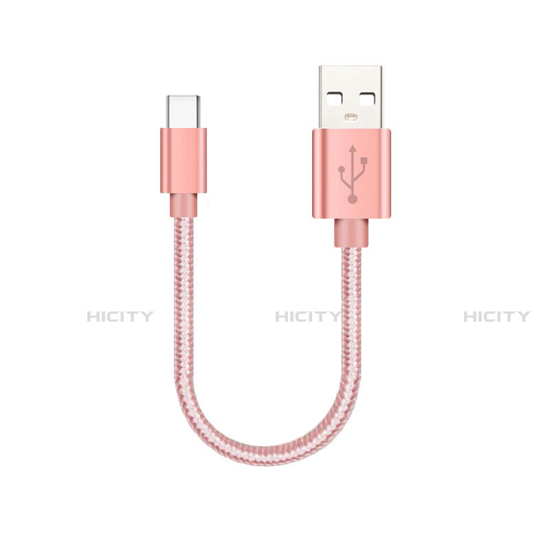 Cable Type-C Android Universel 30cm S05 pour Apple iPhone 15 Plus Or Rose Plus