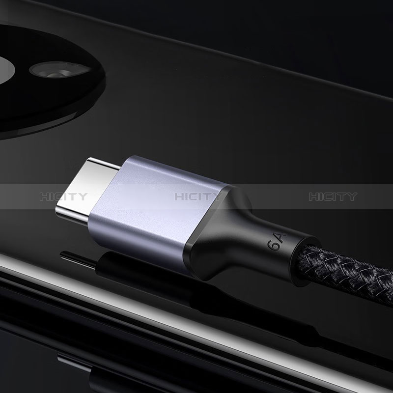 Cable Type-C Android Universel 60W H02 pour Apple iPad Pro 12.9 (2022) Noir Plus