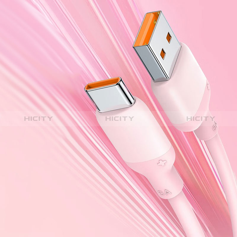 Cable Type-C Android Universel 6A H04 pour Apple iPad Pro 11 (2021) Rose Plus