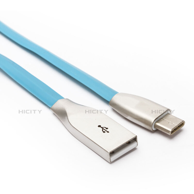 Cable Type-C Android Universel T03 Bleu Ciel Plus