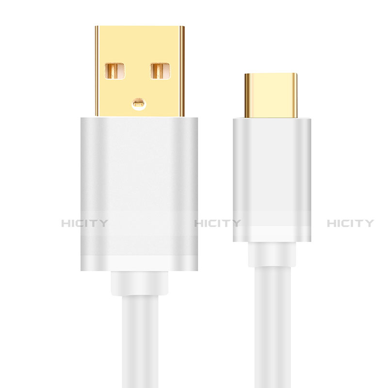 Cable Type-C Android Universel T11 pour Apple iPad Air 5 10.9 (2022) Blanc Plus