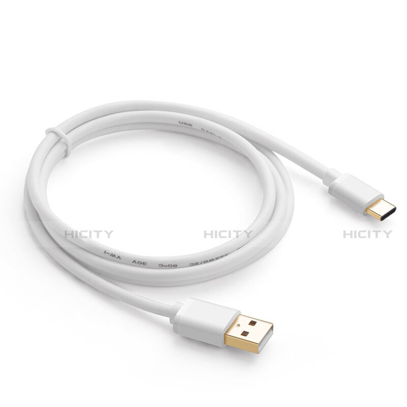 Cable Type-C Android Universel T11 pour Apple iPad Air 5 10.9 (2022) Blanc Plus