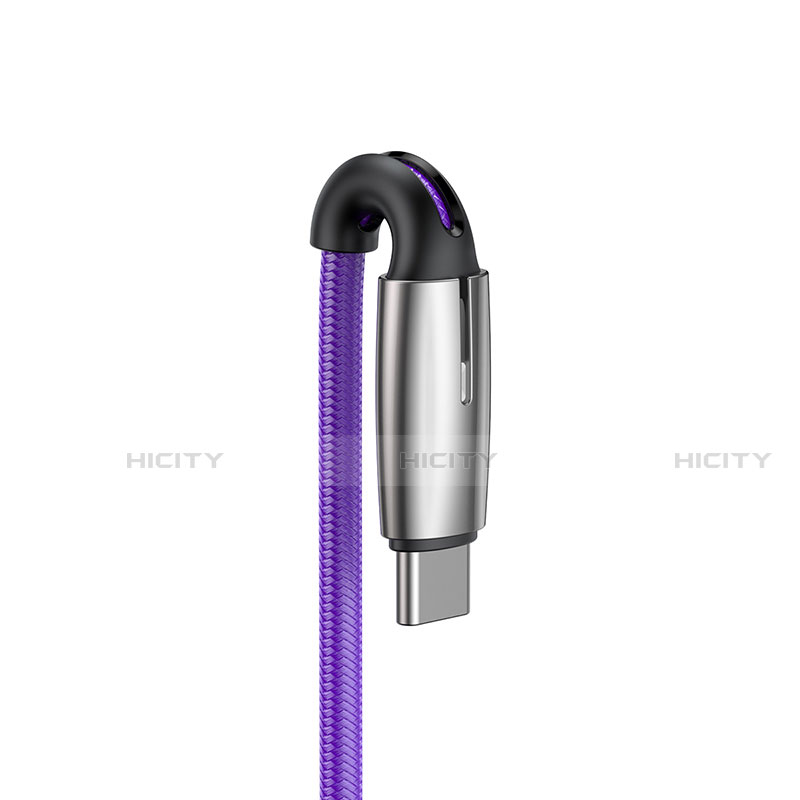 Cable Type-C Android Universel T12 pour Apple iPad Air 5 10.9 (2022) Violet Plus