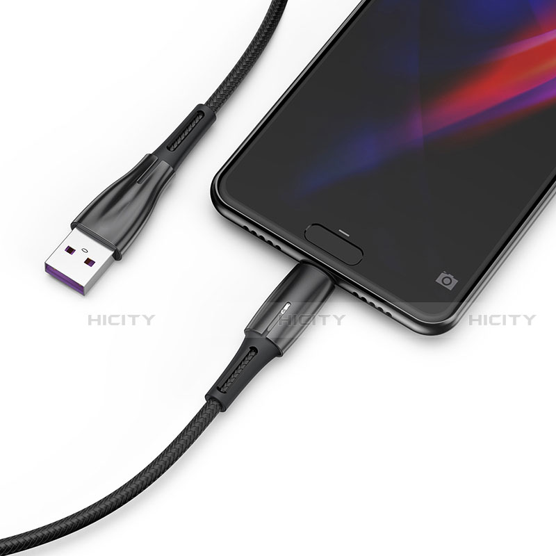 Cable Type-C Android Universel T12 pour Apple iPad Pro 12.9 (2021) Noir Plus
