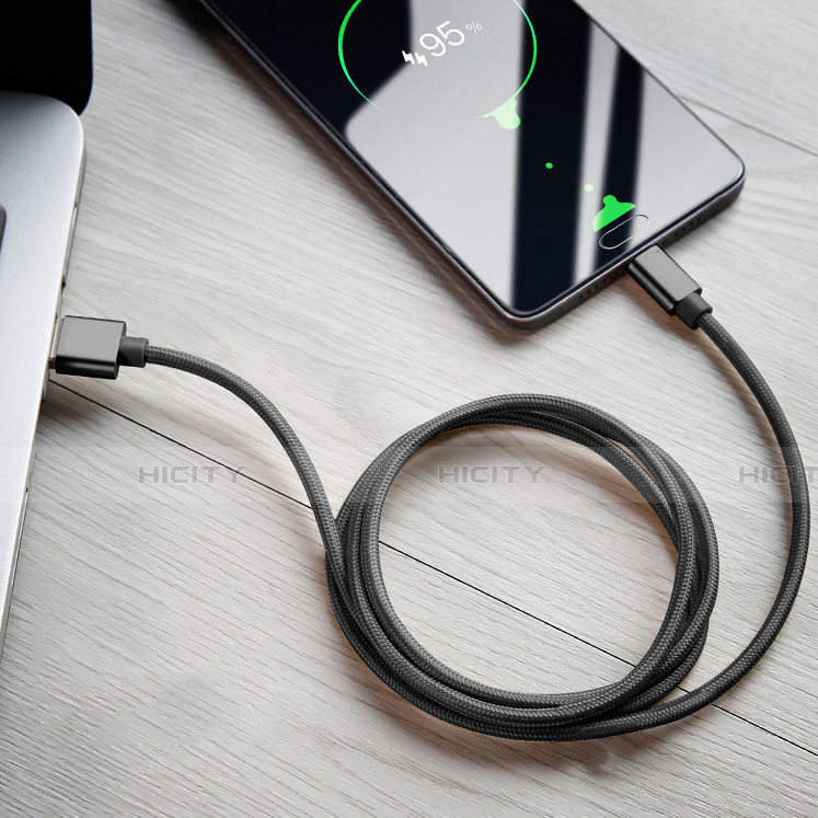 Cable Type-C Android Universel T13 pour Apple iPad Pro 12.9 (2022) Noir Plus