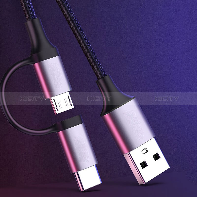 Cable Type-C et Mrico USB Android Universel 3A H01 pour Apple iPad Pro 11 (2021) Gris Fonce Plus
