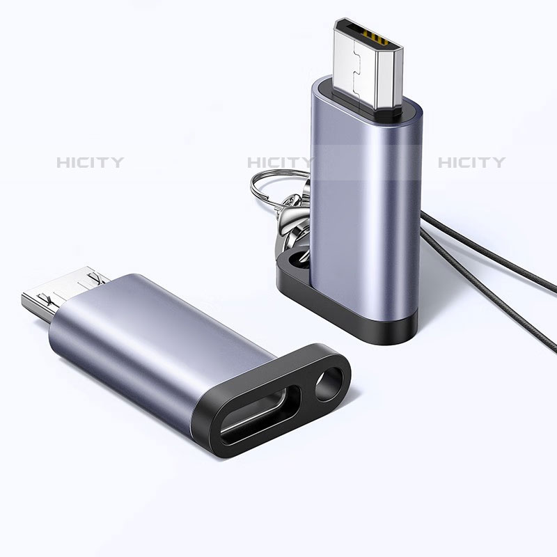 Cable Type-C USB-C vers Mocro USB-B H02 pour Apple iPad Pro 12.9 (2021) Gris Fonce Plus