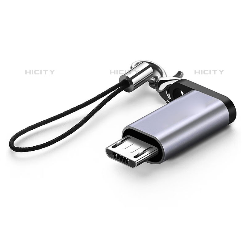 Cable Type-C USB-C vers Mocro USB-B H02 pour Apple iPad Pro 12.9 (2022) Gris Fonce Plus