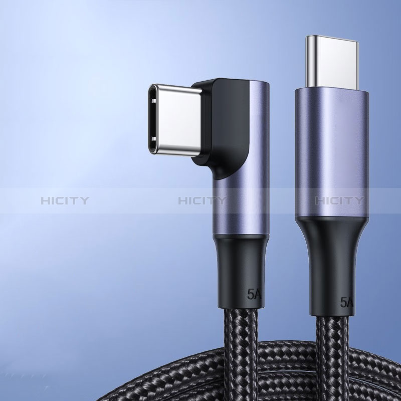 Cable Type-C USB-C vers Type-C USB-C 100W H02 pour Apple iPad Air 5 10.9 (2022) Noir Plus