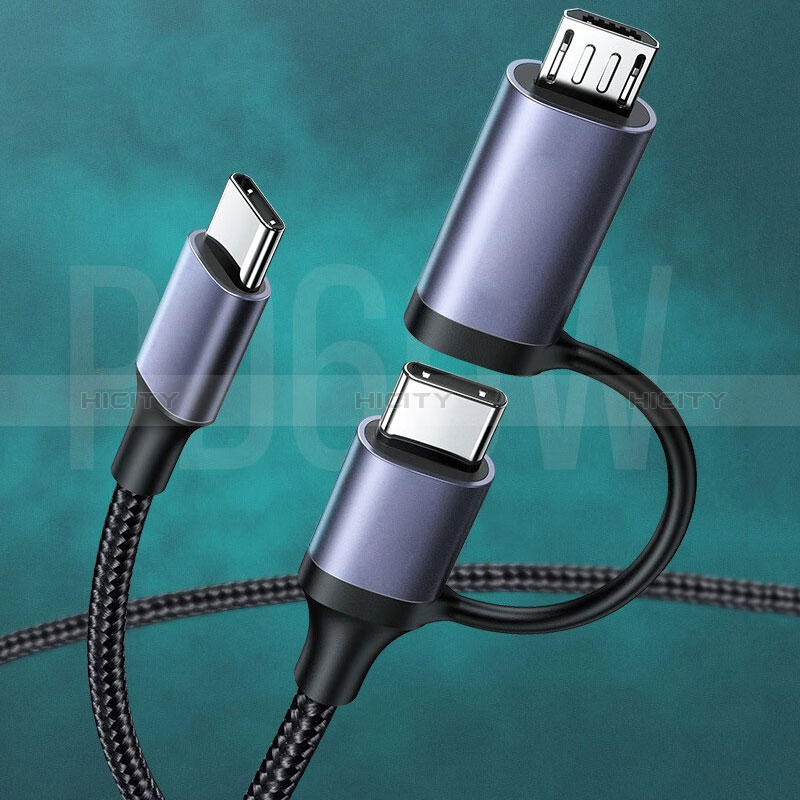Cable Type-C USB-C vers Type-C USB-C 60W H02 pour Apple iPad Pro 11 (2022) Noir Plus