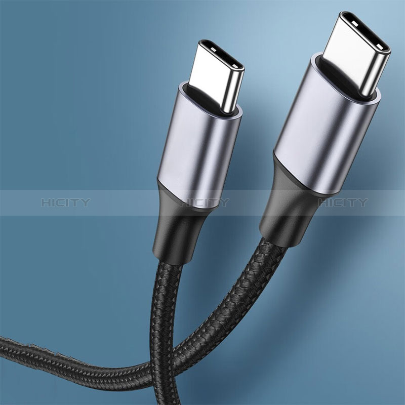 Cable Type-C USB-C vers Type-C USB-C 60W pour Apple iPad Air 5 10.9 (2022) Gris Fonce Plus