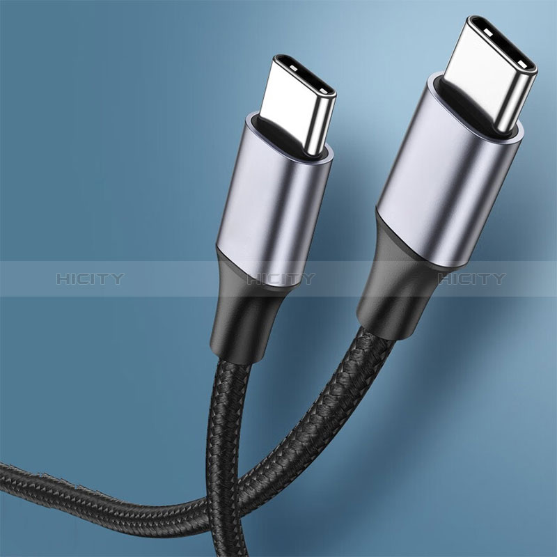 Cable Type-C USB-C vers Type-C USB-C 60W pour Apple iPad Pro 11 (2022) Gris Fonce Plus