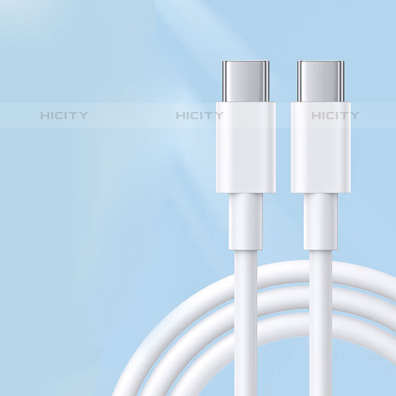 Cable Type-C USB-C vers Type-C USB-C 6A pour Apple iPad Pro 11 (2022) Blanc Plus