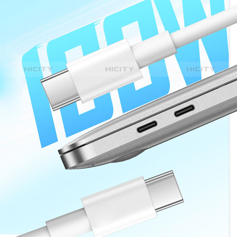 Cable Type-C USB-C vers Type-C USB-C 6A pour Apple iPad Pro 11 (2022) Blanc Plus