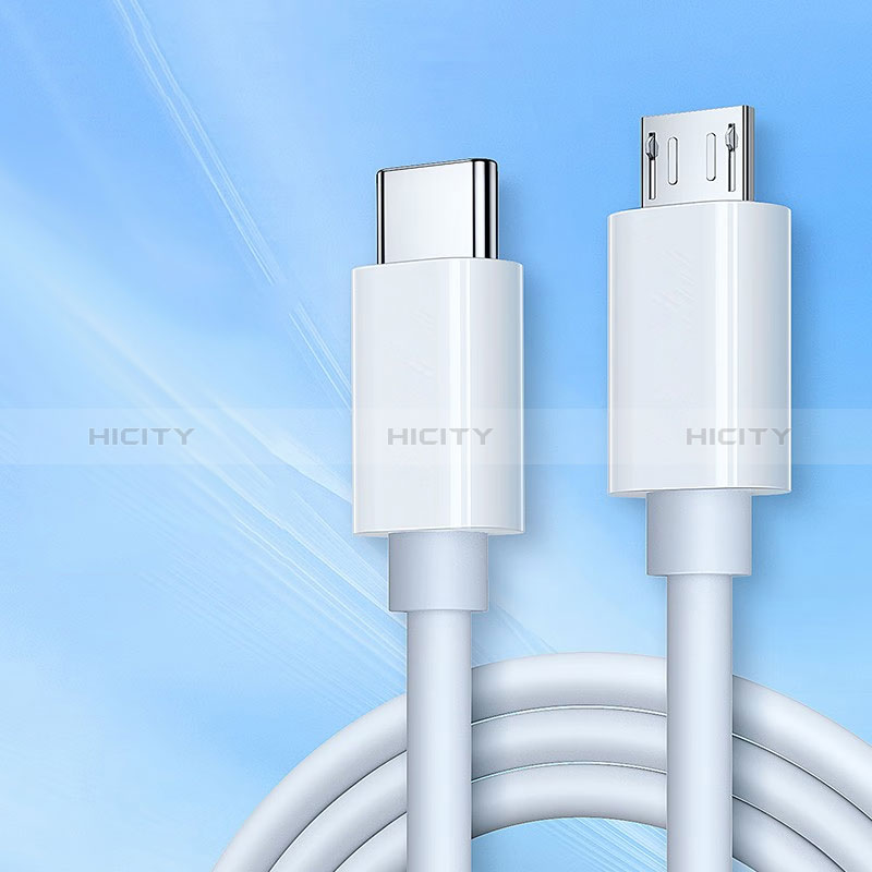 Cable USB 2.0 Android Universel 2A H02 pour Apple iPhone 15 Plus Blanc Plus