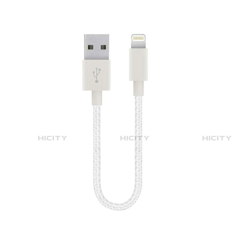Chargeur Cable Data Synchro Cable 15cm S01 pour Apple iPhone Xs Max Blanc Plus