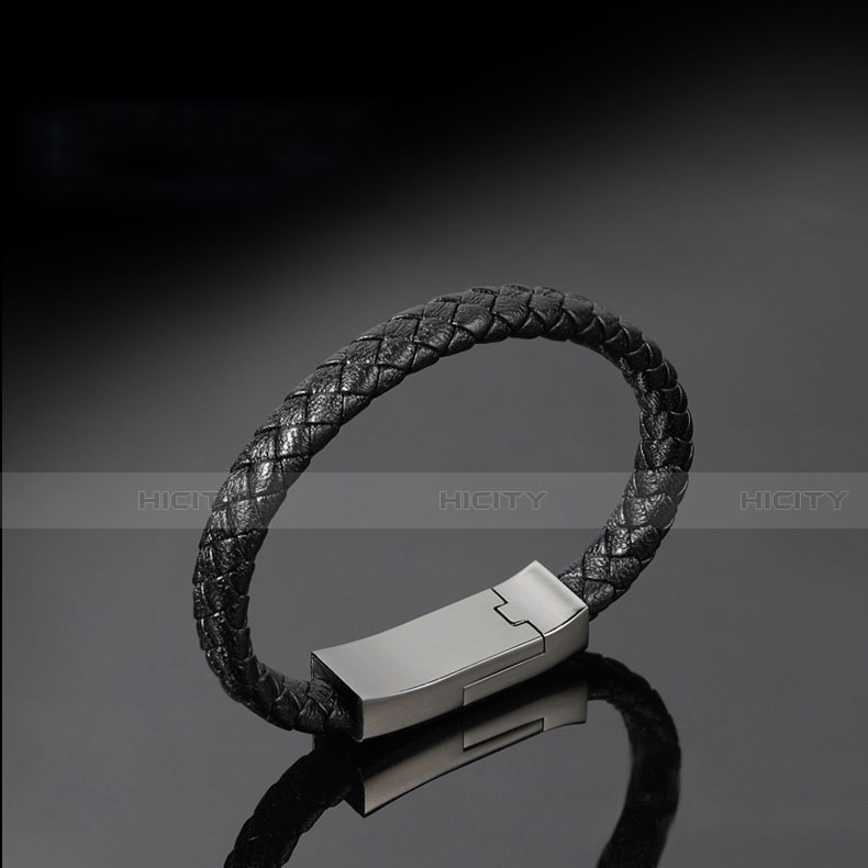 Chargeur Cable Data Synchro Cable 20cm S02 pour Apple iPhone 7 Noir Plus