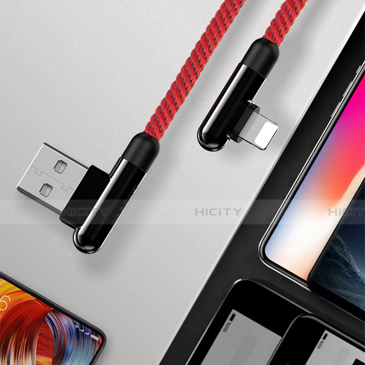 Chargeur Cable Data Synchro Cable 20cm S02 pour Apple iPhone SE Rouge Plus