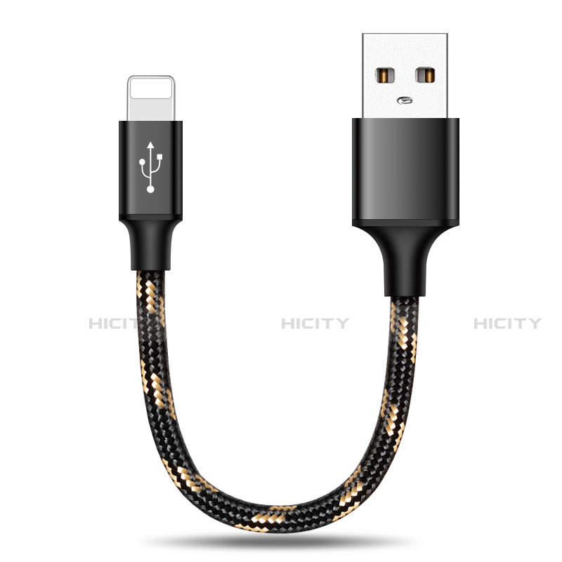 Chargeur Cable Data Synchro Cable 25cm S03 pour Apple iPad 10.2 (2020) Noir Plus