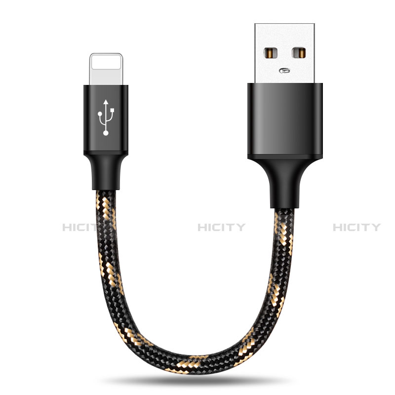Chargeur Cable Data Synchro Cable 25cm S03 pour Apple iPhone X Noir Plus