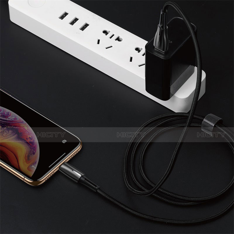 Chargeur Cable Data Synchro Cable D02 pour Apple iPhone XR Noir Plus