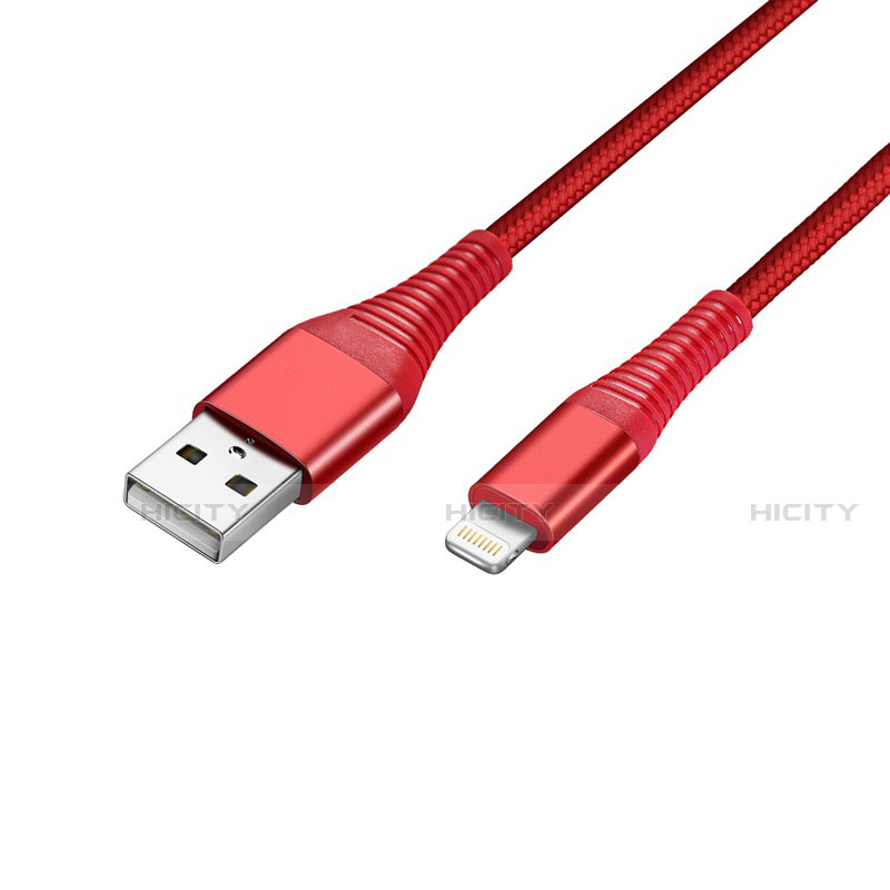 Chargeur Cable Data Synchro Cable D14 pour Apple iPhone 6S Rouge Plus