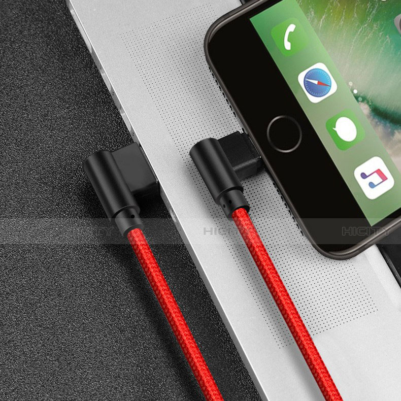 Chargeur Cable Data Synchro Cable D15 pour Apple iPhone 12 Pro Max Rouge Plus
