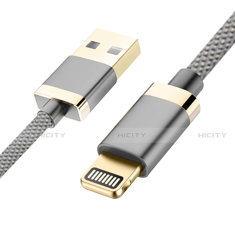 Chargeur Cable Data Synchro Cable D24 pour Apple iPhone 8 Gris Plus