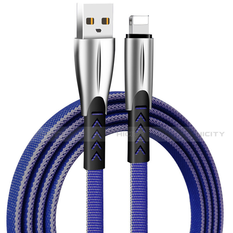 Chargeur Cable Data Synchro Cable D25 pour Apple iPhone 7 Plus Bleu Plus