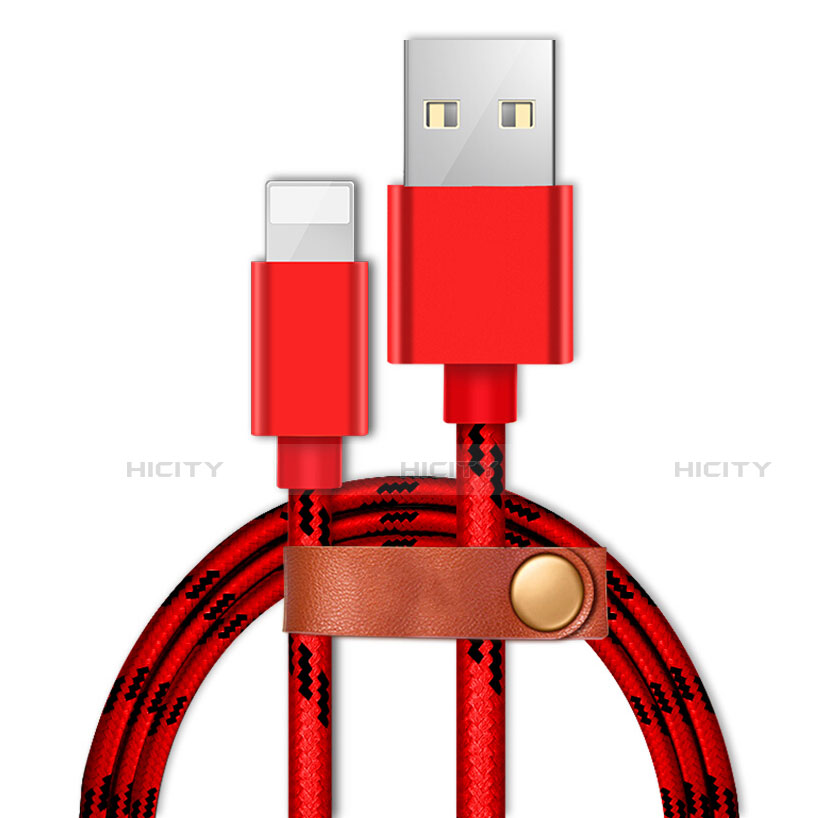 Chargeur Cable Data Synchro Cable L05 pour Apple iPhone 12 Rouge Plus