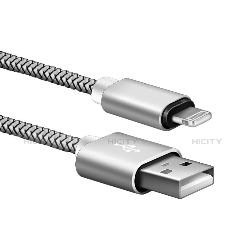 Chargeur Cable Data Synchro Cable L07 pour Apple iPhone 8 Plus Argent Plus