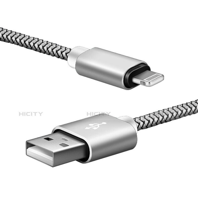 Chargeur Cable Data Synchro Cable L07 pour Apple iPhone 8 Plus Argent Plus