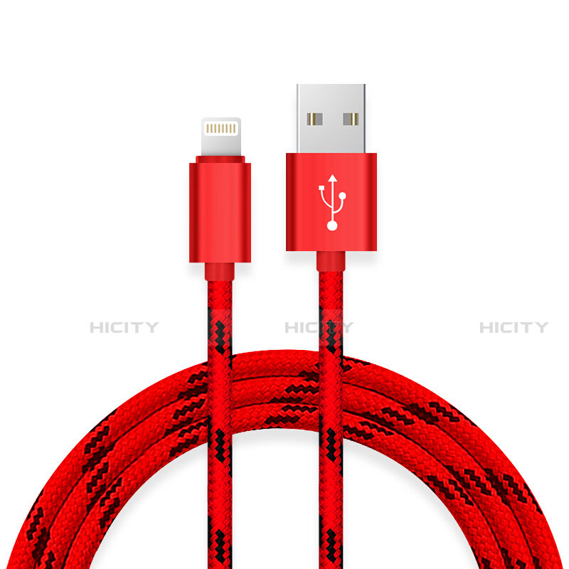 Chargeur Cable Data Synchro Cable L10 pour Apple iPhone 12 Mini Rouge Plus