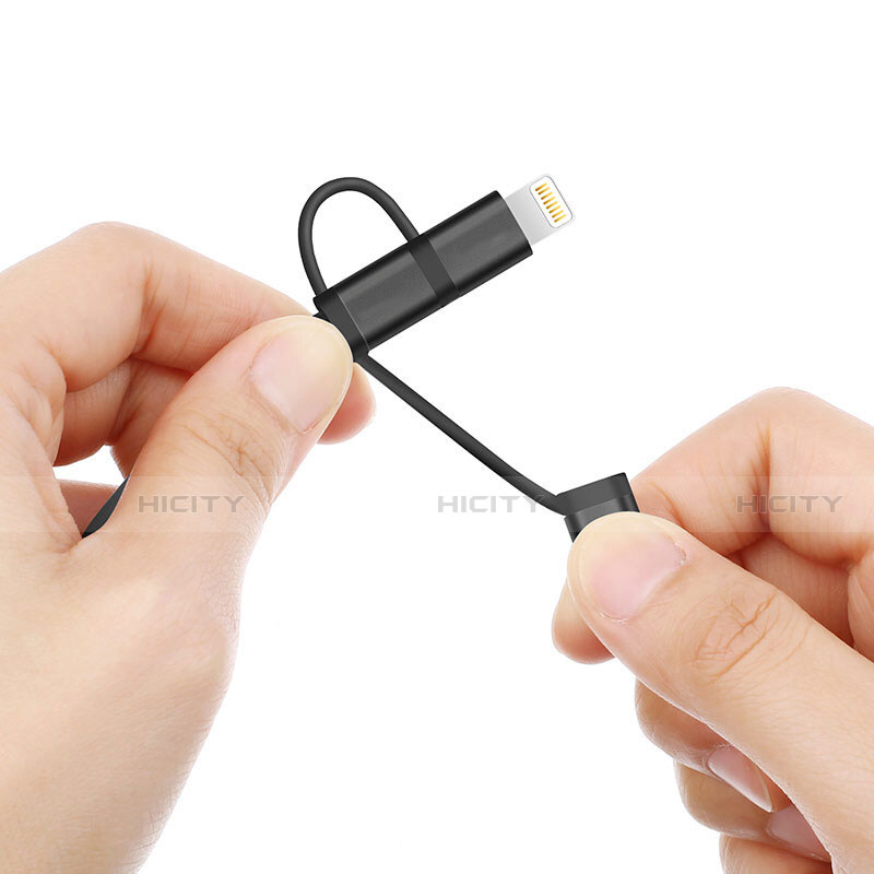 Chargeur Lightning Cable Data Synchro Cable Android Micro USB C01 pour Apple iPad Pro 12.9 Noir Plus