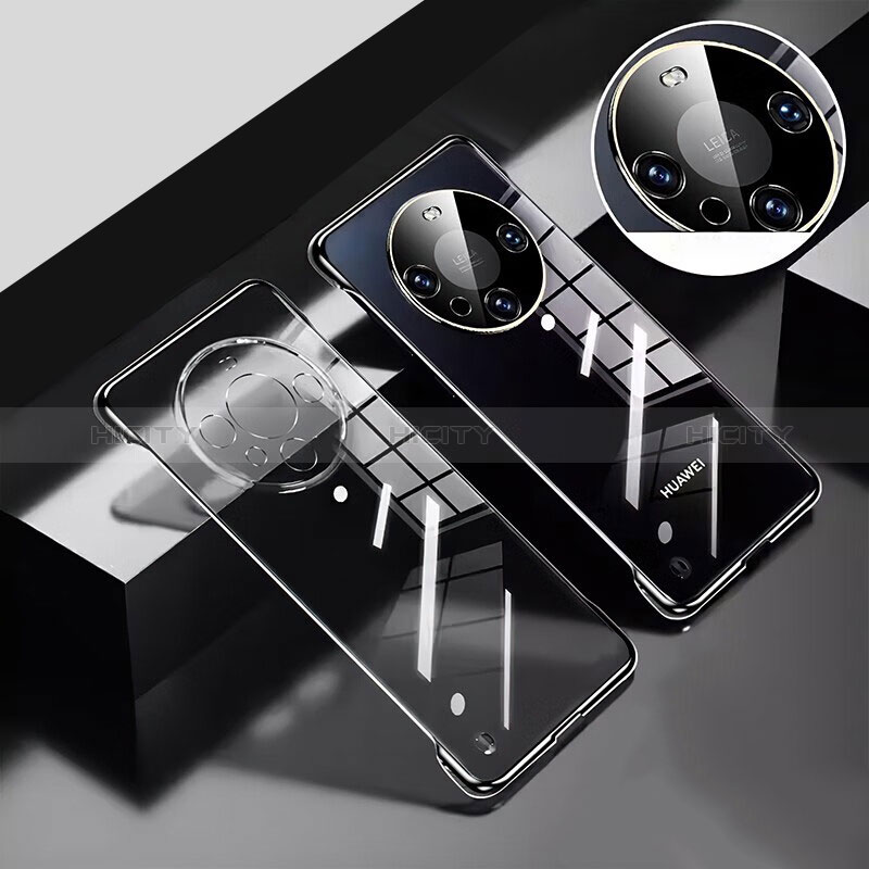 Coque Antichocs Rigide Sans Cadre Transparente Crystal Etui Housse H01 pour Huawei Mate 60 Noir Plus