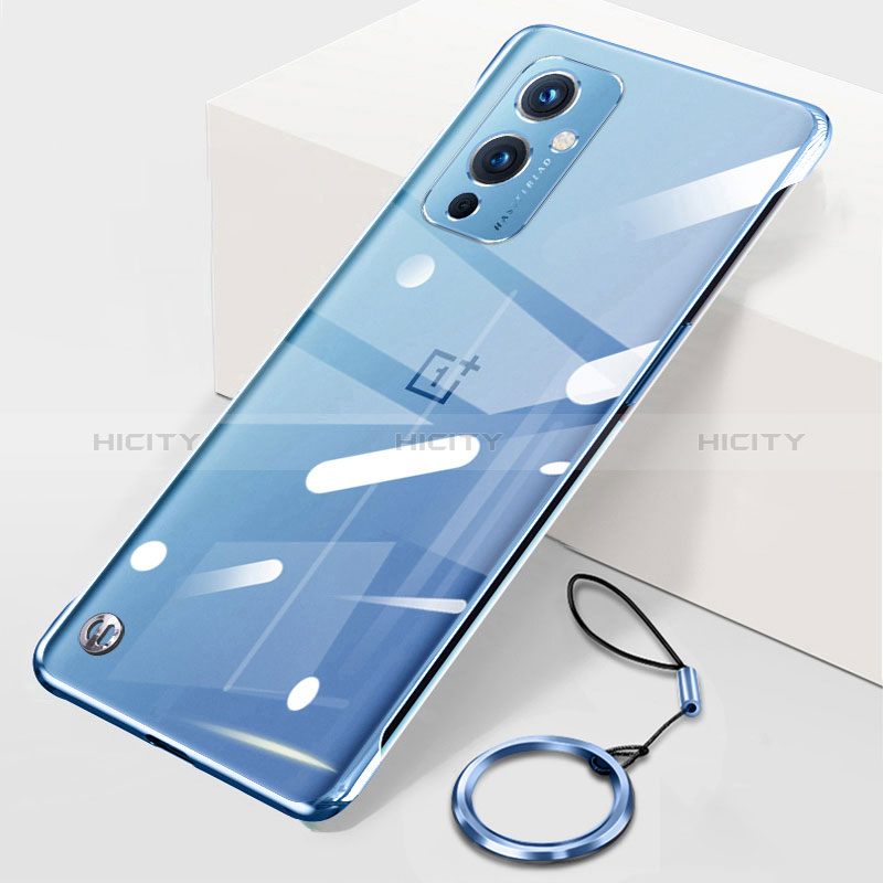 Coque Antichocs Rigide Sans Cadre Transparente Crystal Etui Housse H01 pour OnePlus 9 5G Bleu Plus