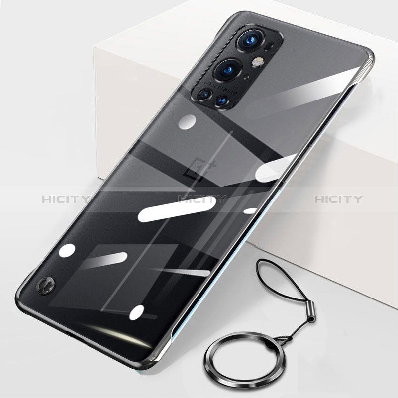 Coque Antichocs Rigide Sans Cadre Transparente Crystal Etui Housse H01 pour OnePlus 9 Pro 5G Noir Plus