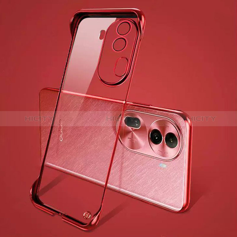 Coque Antichocs Rigide Sans Cadre Transparente Crystal Etui Housse H01 pour Oppo Reno11 Pro 5G Rouge Plus