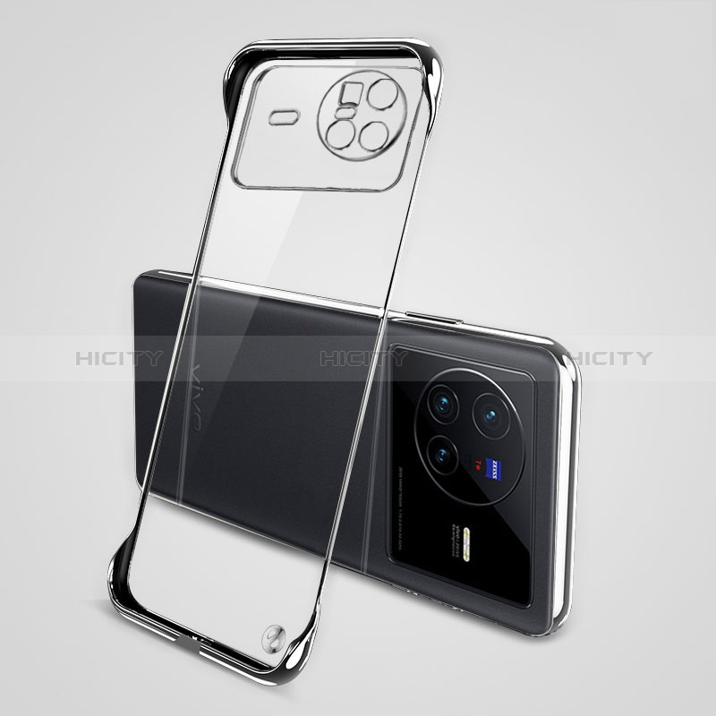 Coque Antichocs Rigide Sans Cadre Transparente Crystal Etui Housse H01 pour Vivo X80 5G Argent Plus