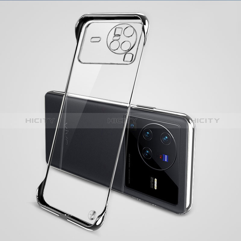 Coque Antichocs Rigide Sans Cadre Transparente Crystal Etui Housse H01 pour Vivo X80 Pro 5G Argent Plus