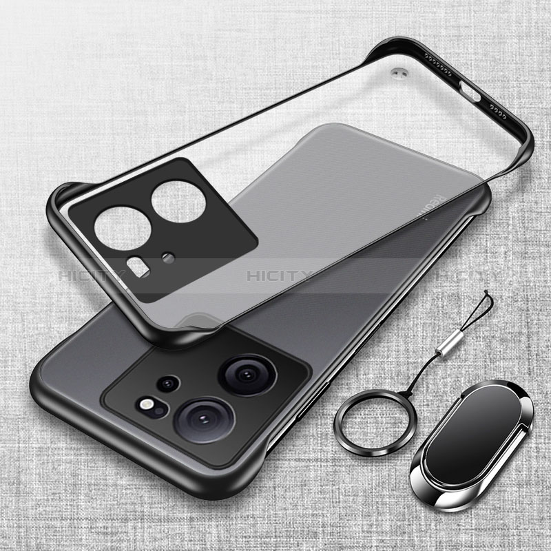 Coque Antichocs Rigide Sans Cadre Transparente Crystal Etui Housse H01 pour Xiaomi Mi 13T 5G Noir Plus