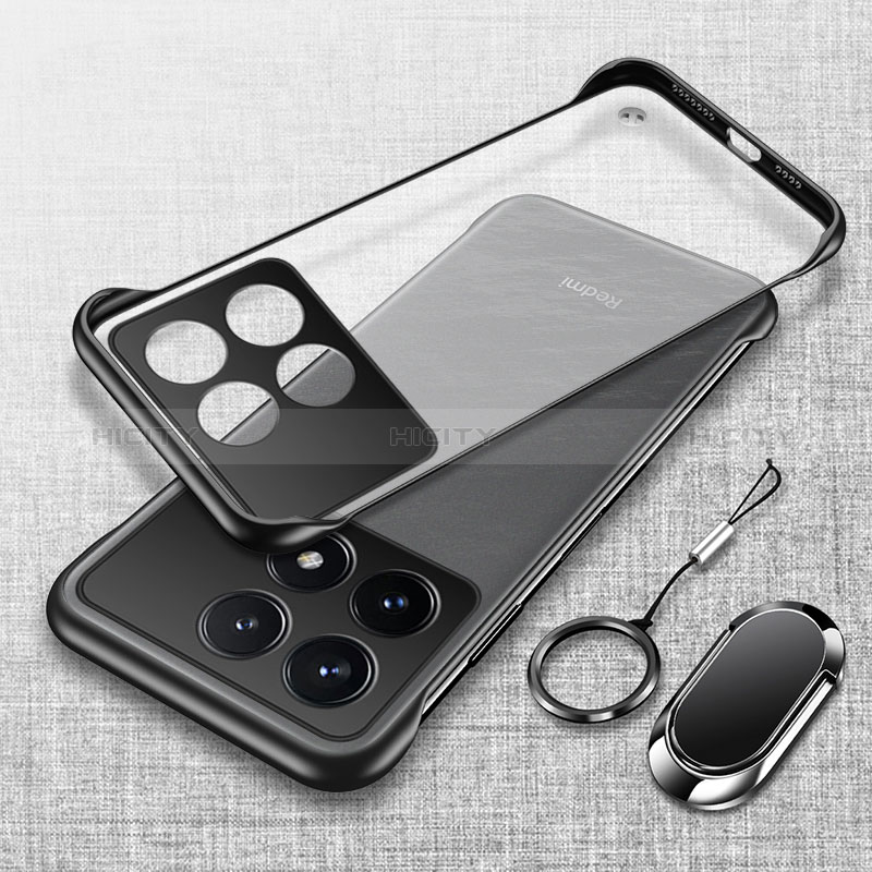 Coque Antichocs Rigide Sans Cadre Transparente Crystal Etui Housse H01 pour Xiaomi Redmi K70E 5G Noir Plus