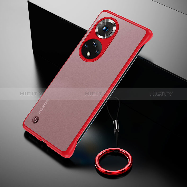 Coque Antichocs Rigide Sans Cadre Transparente Crystal Etui Housse H03 pour Huawei Honor 50 Pro 5G Rouge Plus