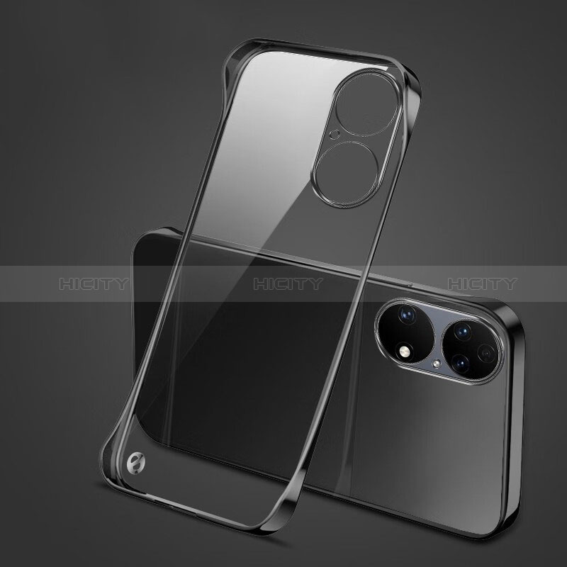 Coque Antichocs Rigide Sans Cadre Transparente Crystal Etui Housse H03 pour Huawei P50 Pro Noir Plus